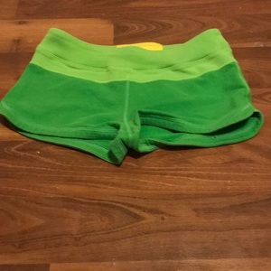 Green and light green ivivva shorts
